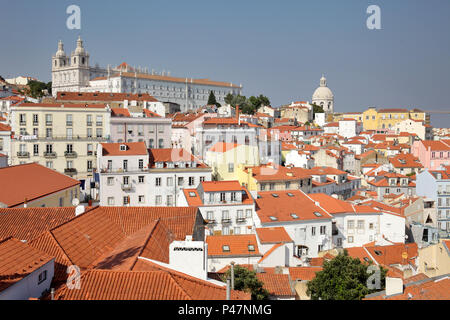 Lisbonne, Portugal, vue de Portas do Sol d'Alfama à Lisbonne, vieille ville Banque D'Images