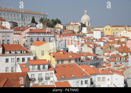 Lisbonne, Portugal, vue de Portas do Sol d'Alfama à Lisbonne, vieille ville Banque D'Images