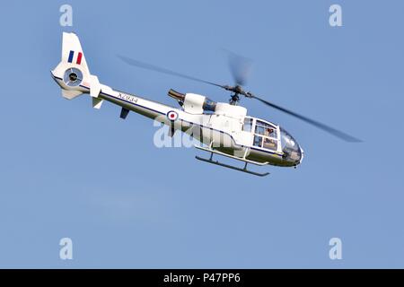 Gazelle Westland HT.3 G-CBSI/XZ934 à partir de l'Escadron Gazelle Display Team volant à Shuttleworth airshow Marine Fly à l'ancien gardien sur le 3 juin 2018 Banque D'Images