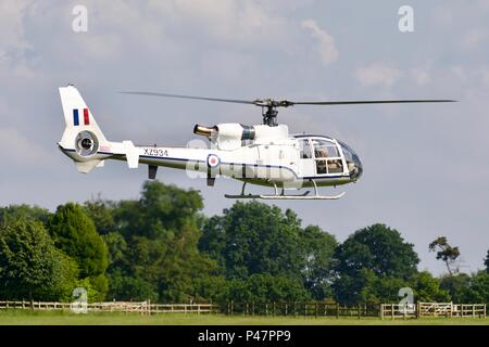 Gazelle Westland HT.3 G-CBSI/XZ934 à partir de l'Escadron Gazelle Display Team volant à Shuttleworth airshow Marine Fly à l'ancien gardien sur le 3 juin 2018 Banque D'Images