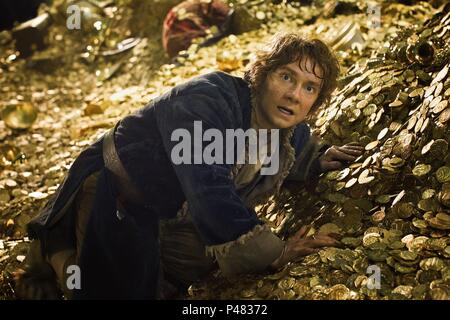 Titre du film original, le Hobbit : la désolation de SMAUG :. Titre en anglais : Le Hobbit, la désolation de SMAUG :. Directeur de film : PETER JACKSON. Année : 2013. Stars : MARTIN FREEMAN. Credit : Metro Goldwyn Mayer / Album Banque D'Images