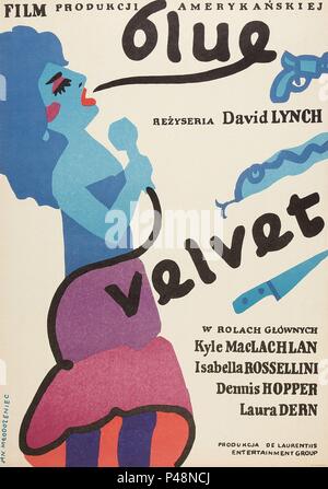 Titre original : Blue Velvet. Titre en anglais : Blue Velvet. Directeur du film : David Lynch. Année : 1986. Credit : DE LAURENTIS ENTERTAINMENT GROUP / Album Banque D'Images