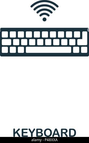 L'icône Clavier. L'icône de style de ligne design. L'ASSURANCE-CHÔMAGE. Illustration de l'icône Clavier. Les pictogrammes isolé sur blanc. Prêt à utiliser dans la conception de sites web, applications, logiciel, imprimer. Illustration de Vecteur