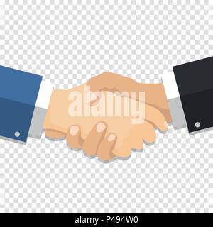 Homme d'Handshake sur fond transparent, pour le travail d'équipe et de l'accord notion-Vector Illustration. Illustration de Vecteur