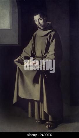 SAN DIEGO DE ALCALÁ - siglo XVII - BARROCO ESPAÑOL. Auteur : Francisco de Zurbaran (ch. 1598-1664). Emplacement : IGLESIA DE SAN JUSTO Y SAN PASTOR-NUEVA, MADRID, ESPAGNE. Banque D'Images