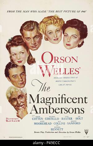 Titre original : LE MAGNIFIQUE AMBERSONS. Titre en anglais : LE MAGNIFIQUE AMBERSONS. Directeur de film : ORSON WELLES. Année : 1942. Credit : RKO / Album Banque D'Images