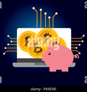 L'agence libre bitcoin Illustration de Vecteur