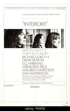 Titre original : intérieurs. Titre en anglais : intérieurs. Film Réalisateur : Woody Allen. Année : 1978. Credit : United Artists / Album Banque D'Images