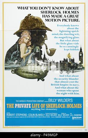 Titre original : LA VIE PRIVÉE DE SHERLOCK HOLMES. Titre en anglais : LA VIE PRIVÉE DE SHERLOCK HOLMES. Directeur du film : Billy Wilder. Année : 1970. Credit : United Artists / Album Banque D'Images