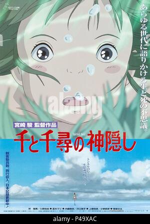 Titre original : SEN DE CHIHIRO NO KAMIKAKUSHI. Titre en anglais : CHIHIRO de Miyazaki. Film Réalisateur : Hayao Miyazaki. Année : 2001. Credit : Disney Enterprises / Album Banque D'Images