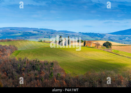 Chapelle de la Madonna de Vitaleta saison printemps en Europe, Italie, Toscane, province de Sienne, San Quirico municipalité Banque D'Images