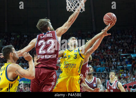 Munich, Allemagne. 16 Juin, 2018. Peyton SIVA (#  3, B). Basket-ball, basket-ball Bayern Munich (FCB) - Alba Berlin (B), basket-ball, finale, BBL Bundesliga 5.Spiel, saison 2017-2018, le 16/06/2018 à Muenchen/AUDIDOME/Allemagne. Utilisation dans le monde entier | Credit : dpa/Alamy Live News Banque D'Images