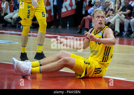 Munich, Allemagne. 16 Juin, 2018. SIKMA Luc (#  43, B). Basket-ball, basket-ball Bayern Munich (FCB) - Alba Berlin (B), basket-ball, finale, BBL Bundesliga 5.Spiel, saison 2017-2018, le 16/06/2018 à Muenchen/AUDIDOME/Allemagne. Utilisation dans le monde entier | Credit : dpa/Alamy Live News Banque D'Images