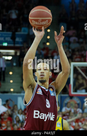 Munich, Allemagne. 16 Juin, 2018. Jared CUNNINGHAM (#  9, FCB). Basket-ball, basket-ball Bayern Munich (FCB) - Alba Berlin (B), basket-ball, finale, BBL Bundesliga 5.Spiel, saison 2017-2018, le 16/06/2018 à Muenchen/AUDIDOME/Allemagne. Utilisation dans le monde entier | Credit : dpa/Alamy Live News Banque D'Images