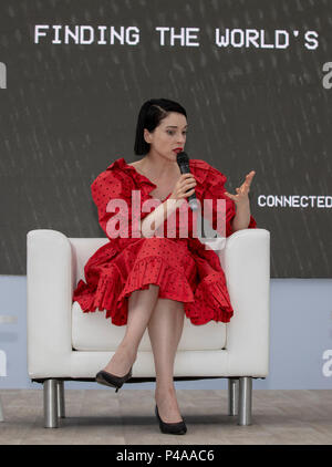 Cannes, France, 21 juin 2018, St Vincent, Grammy Artiste, assister à la festival de Cannes Lions Festival International de créativité - © ifnm / Alamy Live News Banque D'Images