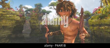 Titre original : LES CROODS. Titre en anglais : LES CROODS. Directeur de film : KIRK DE MICCO et Chris Sanders. Année : 2013. Credit : Dreamworks Animation / Album Banque D'Images