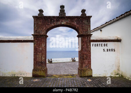 Le Portugal, Açores, l'île de Santa Maria, Vila do Porto, Forte de Sao Bras fort Banque D'Images