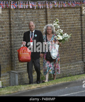 Parmi les invités à la réception de mariage du prince Harry et Meghan Markle En vedette : où : Datchett, Berkshire, Royaume-Uni Quand : 19 mai 2018 Crédit : Steve Finn/WENN Banque D'Images