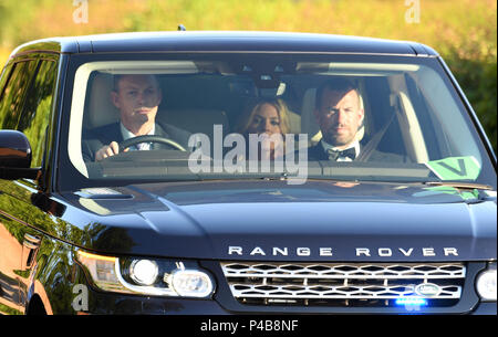 Parmi les invités à la réception de mariage du prince Harry et Meghan Markle En vedette : où : Datchett, Berkshire, Royaume-Uni Quand : 19 mai 2018 Crédit : Steve Finn/WENN Banque D'Images