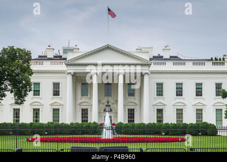 États-unis, District de Columbia, Washington, la Maison Blanche, vue depuis le parc Lafayette Banque D'Images