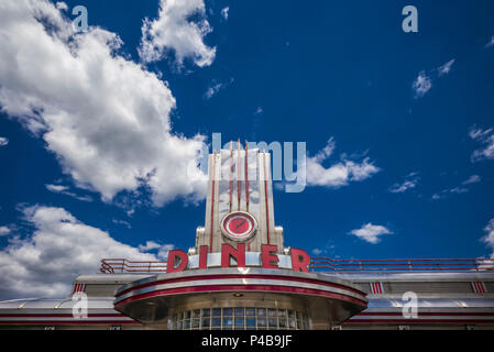 USA, New York, Hudson Valley, Hyde Park, Hyde Park Diner, extérieur Banque D'Images