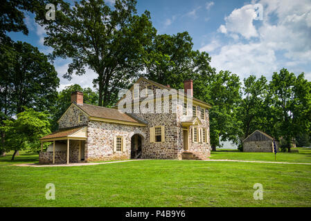 USA, Pennsylvania, roi de Prusse, Valley Forge National Historical Park, champ de bataille de la guerre d'Indépendance américaine, le Général George Washington's siège Banque D'Images