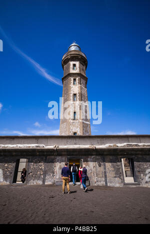 Le Portugal, Açores, île de Faial Capelinhos, Capelinhos, éruption volcanique, Site phare Banque D'Images