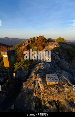 Rossatz-Arnsdorf, Hirschwand rock mountain, sommet livre fort, Wachau, Basse Autriche, Autriche Banque D'Images