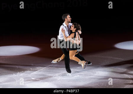 Meagan Duhamel et Eric Radford (CAN) d'effectuer à l'exposition Gala de patinage artistique aux Jeux Olympiques d'hiver de PyeongChang 2018 Banque D'Images