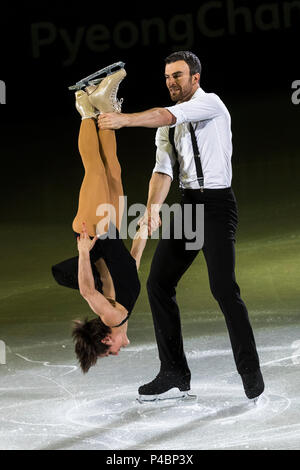 Meagan Duhamel et Eric Radford (CAN) d'effectuer à l'exposition Gala de patinage artistique aux Jeux Olympiques d'hiver de PyeongChang 2018 Banque D'Images