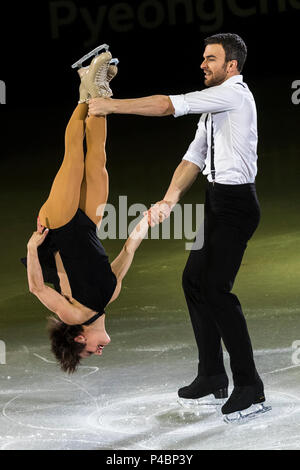 Meagan Duhamel et Eric Radford (CAN) d'effectuer à l'exposition Gala de patinage artistique aux Jeux Olympiques d'hiver de PyeongChang 2018 Banque D'Images