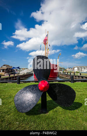 USA, Ohio, Lewes, bord de l'hélice de bateau Banque D'Images