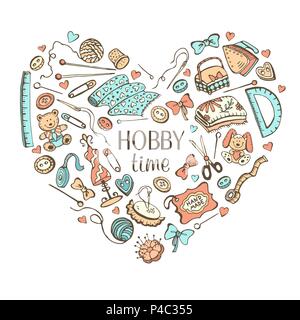 Hobby couture illustration Illustration de Vecteur