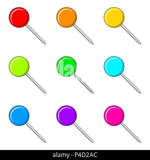 Broche ronde vecteur conception office isolated on white Illustration de Vecteur