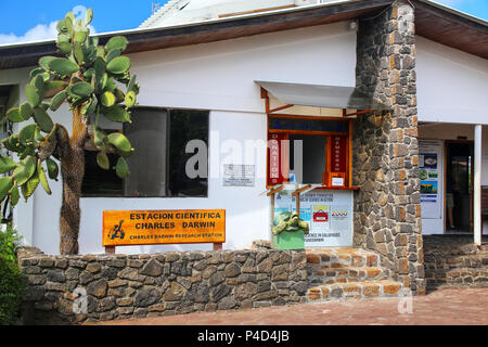 Station de recherche Charles Darwin sur l'île Santa Cruz en Parc National des Galapagos, Equateur. Ici les scientifiques travaillent sur des projets de recherche et de conservati Banque D'Images