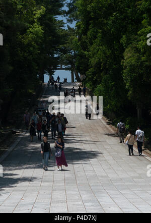 Izumo Taisha dans la préfecture de Shimane est considéré comme l'un des plus importants temples du Japon. Il n'y a pas de records, mais il est également célèbre pour être la plus ancienne. Banque D'Images