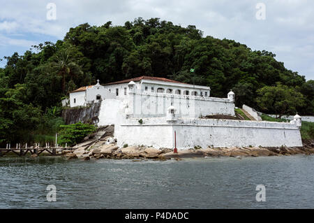 Nom forteresse Santo Amaro da Barra Grande situé dans l'île de Santo Amaro Brésil Banque D'Images