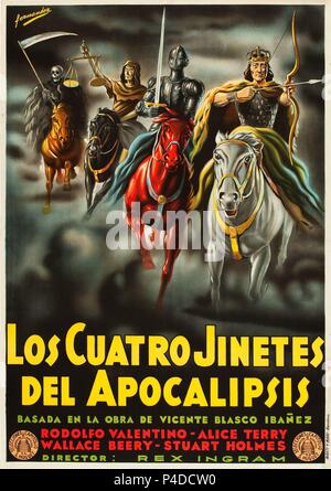 Titre original : les quatre cavaliers de l'APOCALYPSE. Titre en anglais : les quatre cavaliers de l'APOCALYPSE. Directeur de film : REX (directeur) INGRAM. Année : 1921. Credit : Métro / Album Banque D'Images