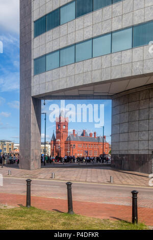 La baie de Cardiff, Pays de Galles du Sud Bureaux d'assurance Atradius Banque D'Images