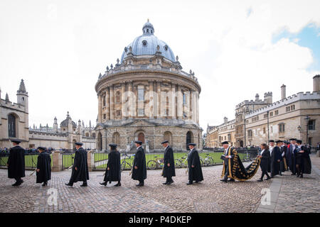 Cérémonie Encaenia à Oxford, UK Banque D'Images