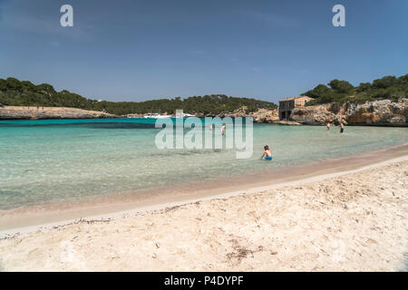 Strand S'Amarador im Naturpark Mondrago, Majorque, Baléares, Espagne | S'Amarador beach, Parc Naturel de Mondrago, Majorque, Îles Baléares, Espagne, Banque D'Images