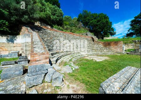 Théâtre de l'Odéon, Parc archéologique d'Apollonia, l'Illyrie, Village Pojani, Albanie Banque D'Images