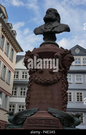 Stoltze-Brunnen, Stoltze Fontain, Hühnermarkt, Market Place, Dom-Römer-Projekt, Neue Frankfurter Altstadt, Old Town, Frankfurt am Main, Allemagne Banque D'Images