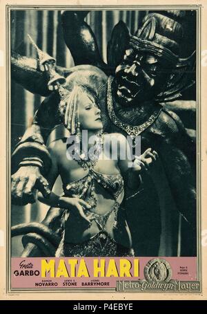Titre original : Mata Hari. Titre en anglais : Mata Hari. Directeur de film : GEORGE FITZMAURICE. Année : 1931. Credit : M.G.M. / Album Banque D'Images