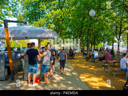 Letenske sady, parc Letna, Prague, République Tchèque Banque D'Images