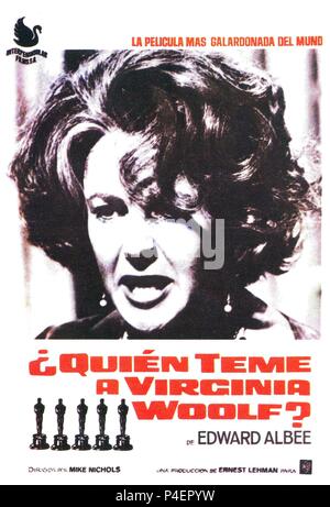 Titre original : QUI A PEUR DE VIRGINIA WOOLF ?. Titre en anglais : QUI A PEUR DE VIRGINIA WOOLF ?. Directeur de film : Mike Nichols. Année : 1966. Credit : Warner Brothers / Album Banque D'Images