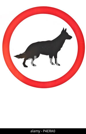 Chiens non admis sign Banque D'Images