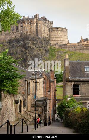 Le Château d'Edinburgh, Édimbourg vieille ville UNESCO World Heritage site, Edinburgh Scotland UK Banque D'Images