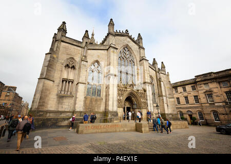 La cathédrale St Giles, Édimbourg ou Haute Kirk d'Édimbourg, le Royal Mile, Édimbourg vieille ville, site du patrimoine mondial de l'UNESCO, Edinburgh Scotland UK Banque D'Images