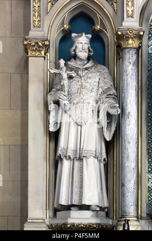 Saint Jean Népomucène, autel de Saint Joseph dans la cathédrale de Zagreb dédiée à l'assomption de Marie Banque D'Images